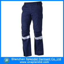 Blue Wear pantalones de trabajo al aire libre de seguridad de algodón de trabajo